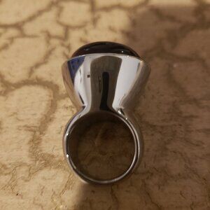 Zara ring silver and brown  5